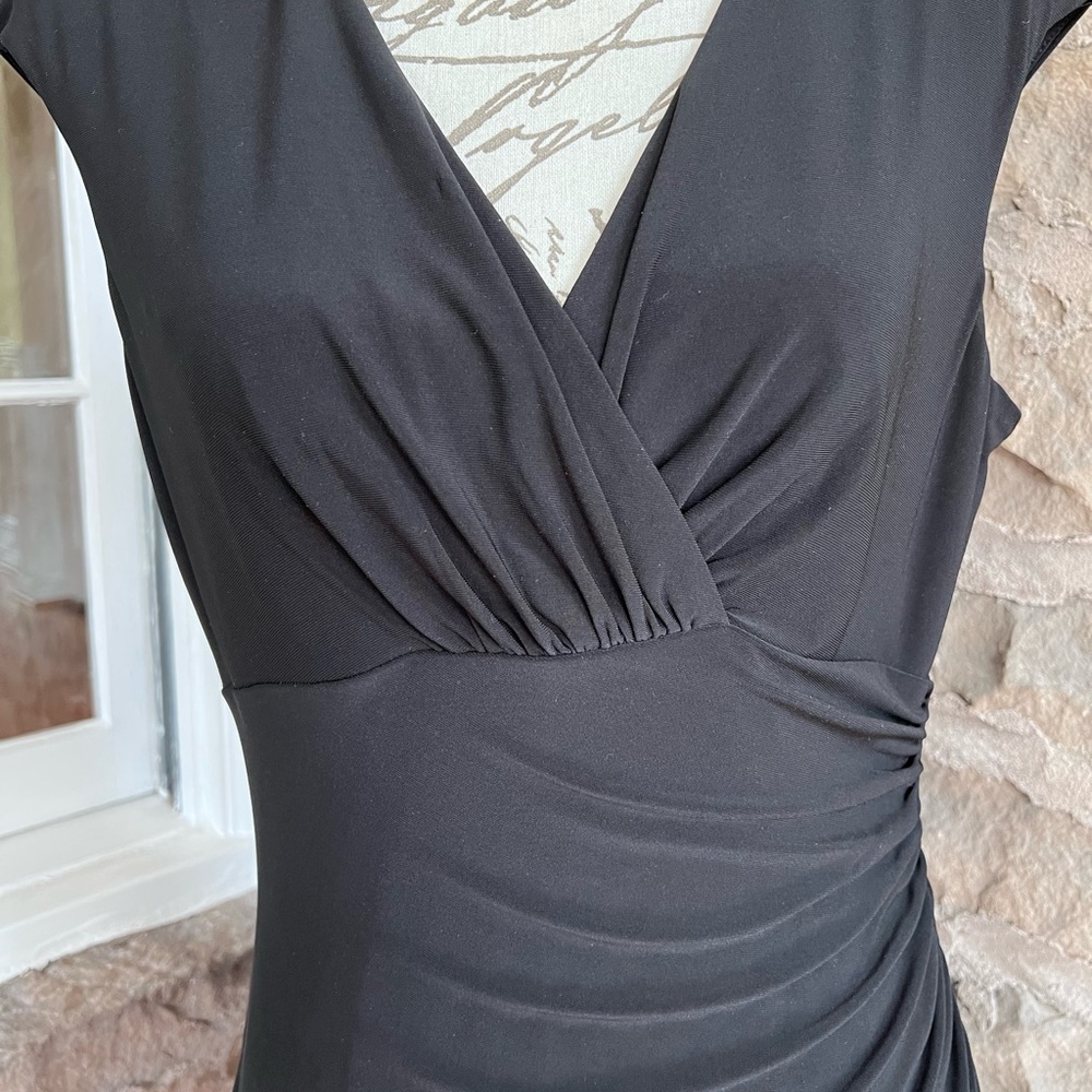 Size 12 Ralph Lauren Black Midi Dress - Picture 2 of 8